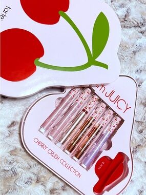 tarte Cherry Crush Collection Lip & Eye Set - Red, Pink, Green